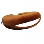 VIAGGI Brown U Shaped Memory Foam Travel Neck and Neck Pain Relief Comfortable Super Soft Orthopedic Cervical Pillows